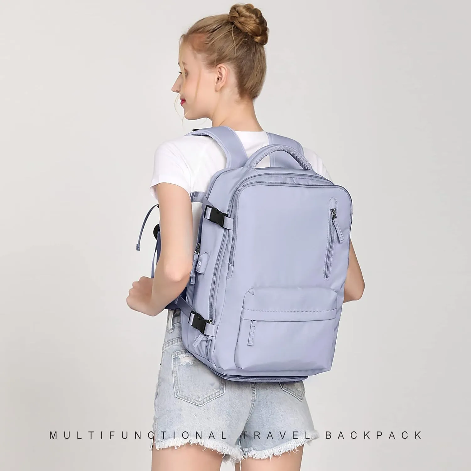 WONHOX Large Travel Backpack Carry on Flight Approved Laptop Work Business Backpack for Women Men Mochila de Viaje