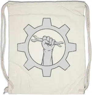 Workers Fist Drawstring Bag Gym Sack