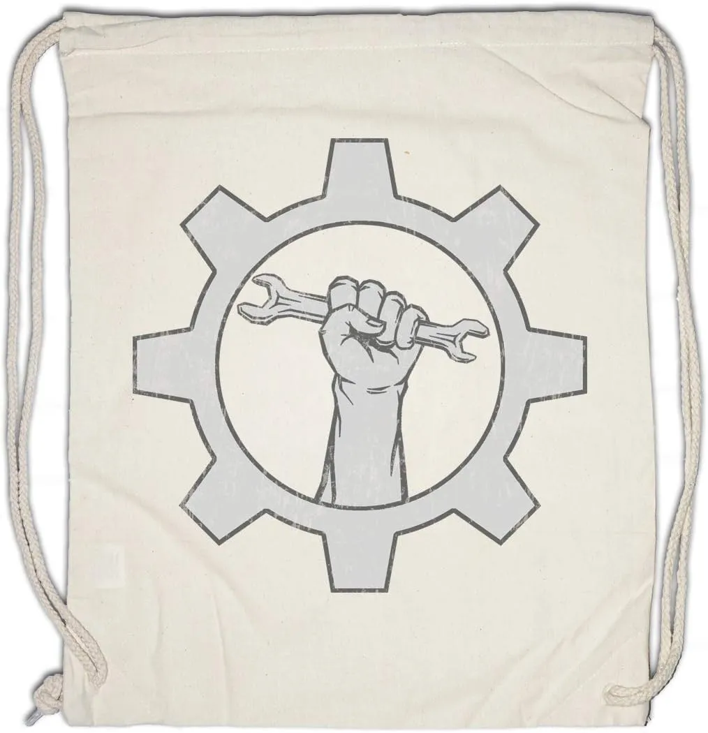 Workers Fist Drawstring Bag Gym Sack