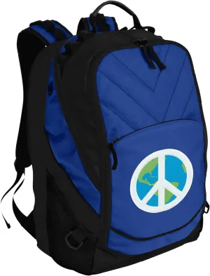 World Peace Backpack Peace Sign Bag w/Laptop Section