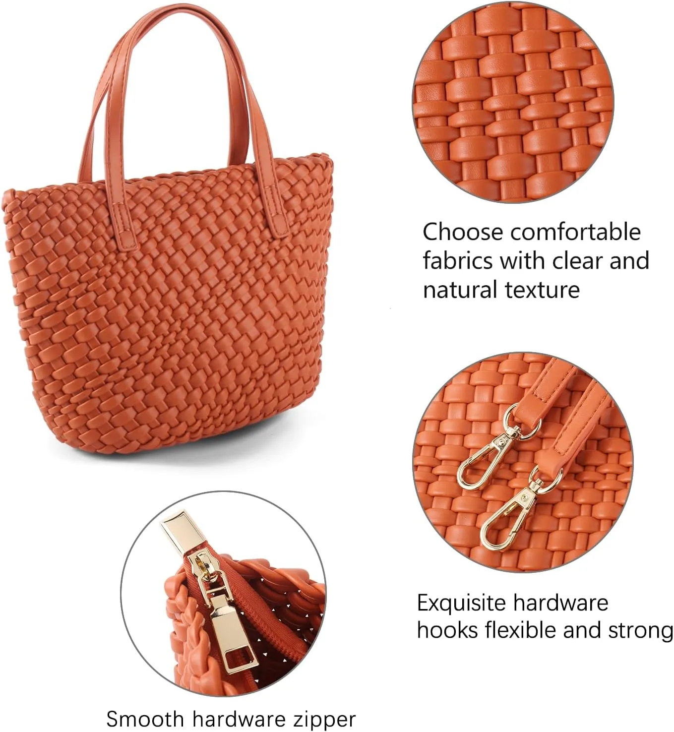 Woven Bags for Women Tote Hobo Shoulder Crossbody Bags PU Leather Handwoven Purse Summer Beach Travel Handbag