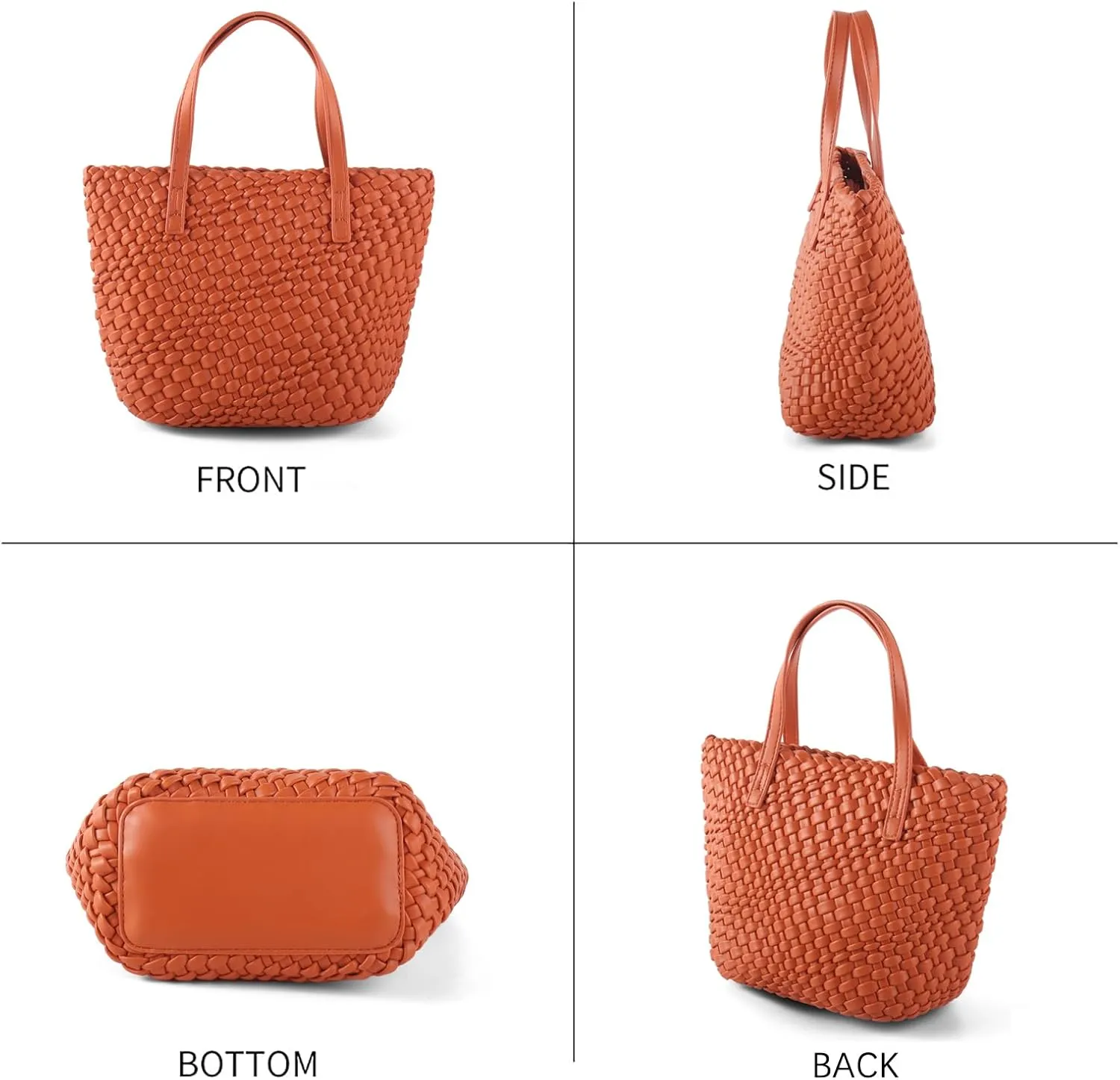 Woven Bags for Women Tote Hobo Shoulder Crossbody Bags PU Leather Handwoven Purse Summer Beach Travel Handbag