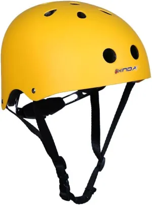 Yellow Skateboard Safety Helmet for Men Women Kids, Cycling Climbing Helmet,Safety Helmet for Kids, Free Reflective Sticker Pack to Customize, No Pinch Magnetic Buckle,