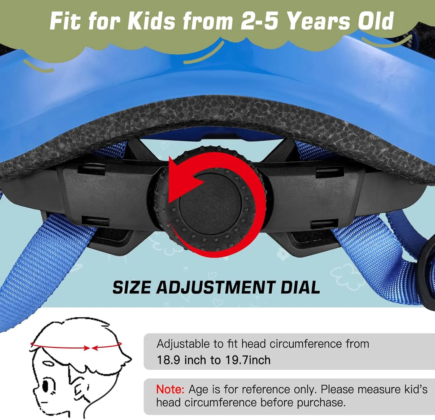 Zacro Kids Bike Helmet for Boys and Girls - from Toddler to Youth Ages 2-5/5-8/8-14 Years Old, Adjustable Multi-Sport Bicycle Skateboard Roller Skating Scooter Balance Bike Helmets for Children Safety