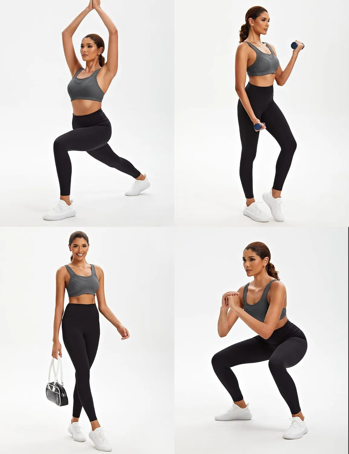ZeroBound Women's Sports Bra High Impact Large Bust Full Coverage Workout Bras Adjustable Wirefree NO Padded Bra