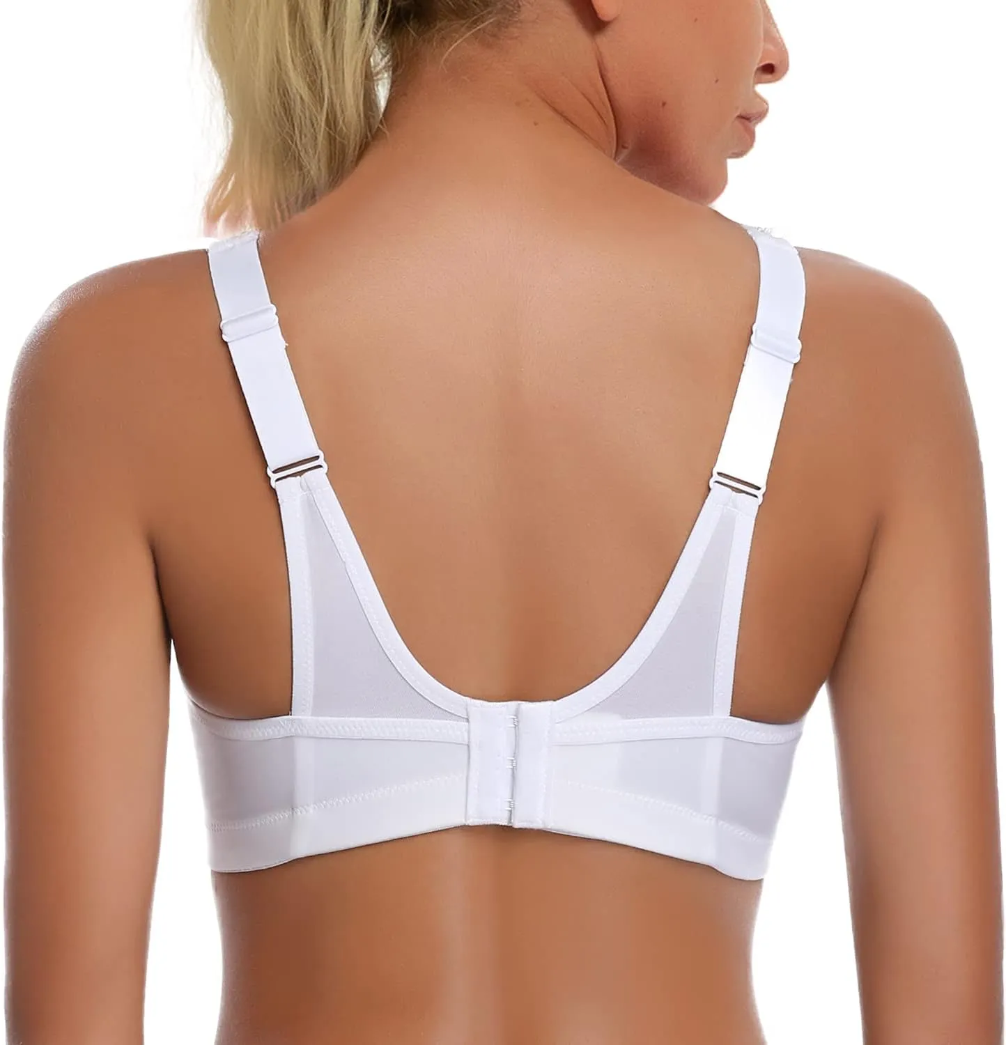 ZeroBound Women's Sports Bra High Impact Large Bust Full Coverage Workout Bras Adjustable Wirefree NO Padded Bra