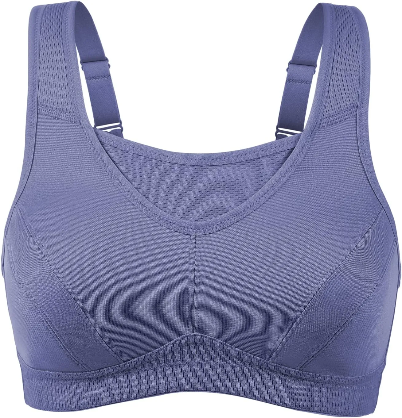 ZeroBound Women's Sports Bra High Impact Large Bust Full Coverage Workout Bras Adjustable Wirefree NO Padded Bra