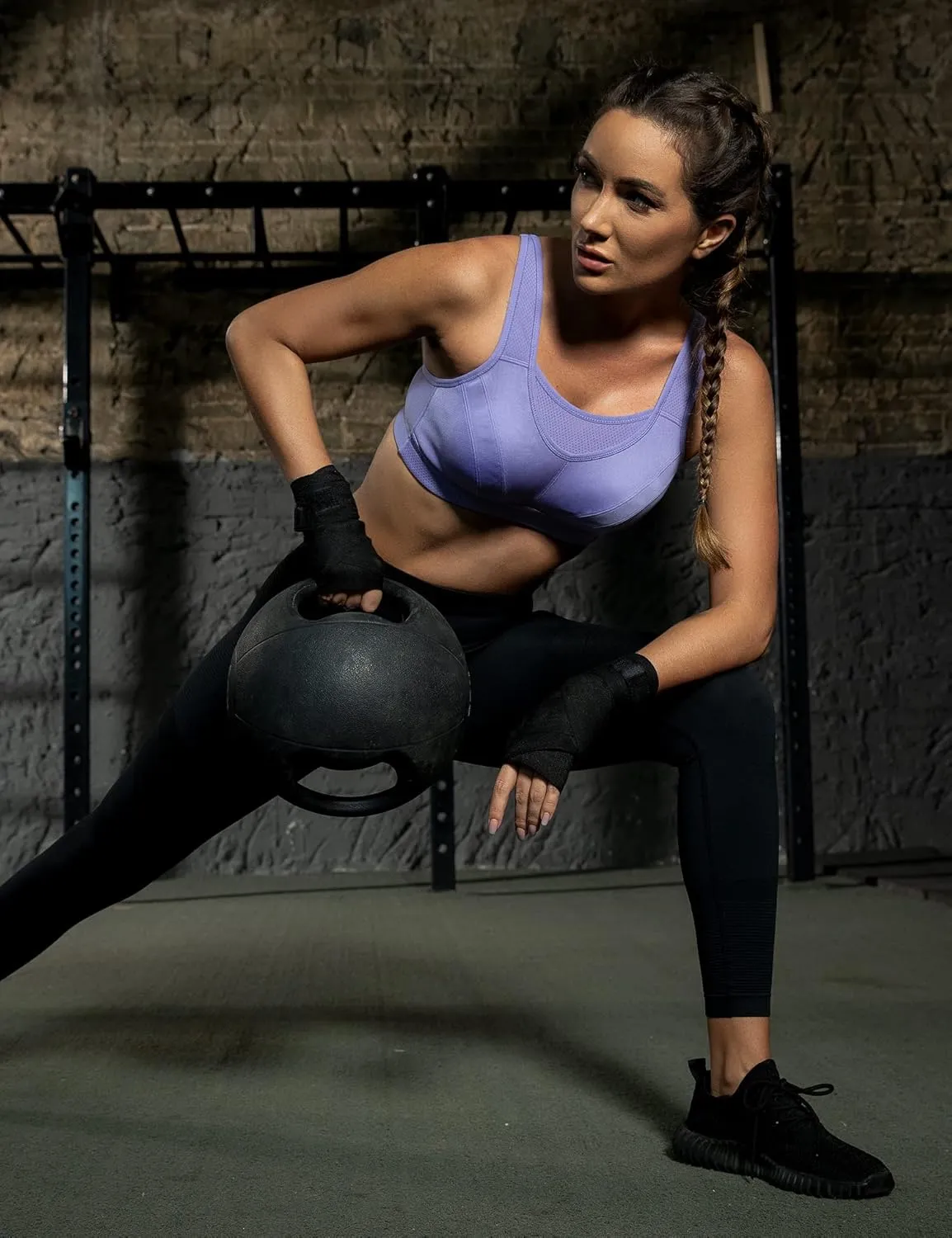ZeroBound Women's Sports Bra High Impact Large Bust Full Coverage Workout Bras Adjustable Wirefree NO Padded Bra