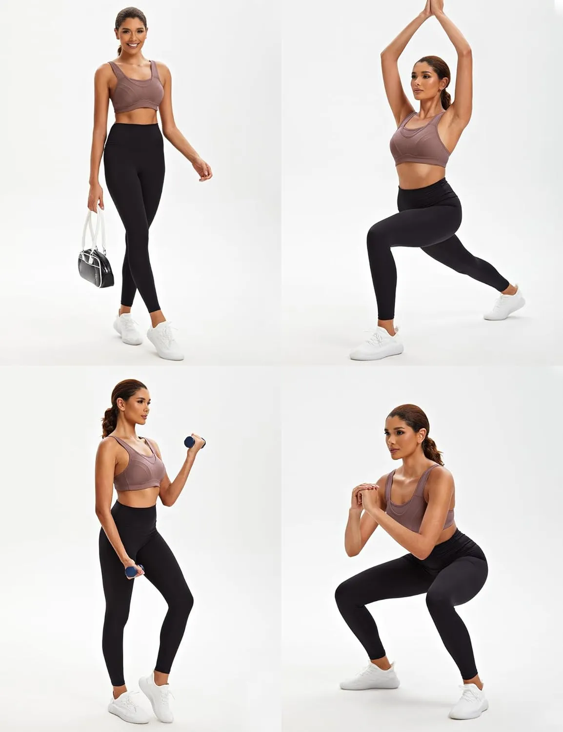 ZeroBound Women's Sports Bra High Impact Large Bust Full Coverage Workout Bras Adjustable Wirefree NO Padded Bra