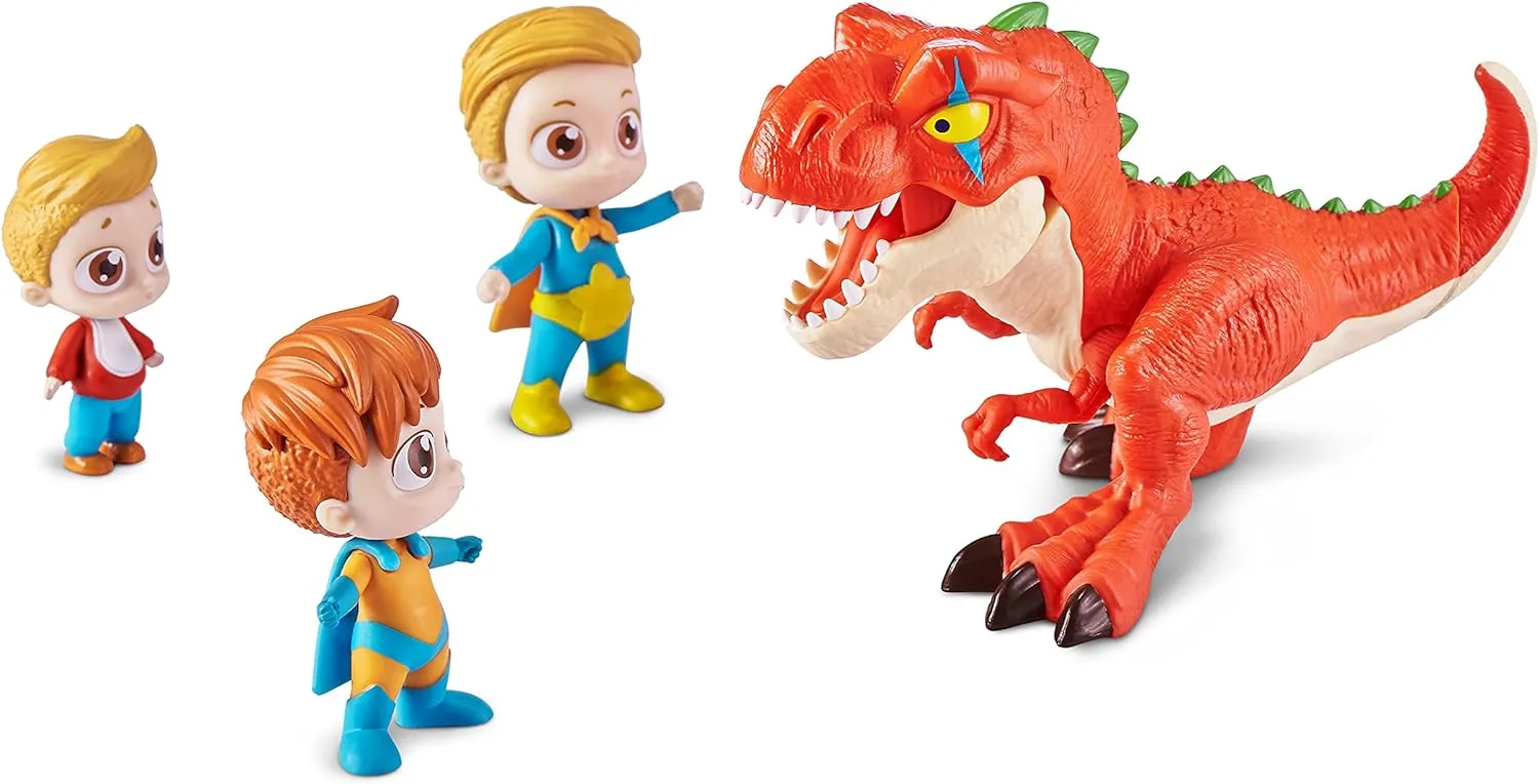 ZURU Vlad & Niki Superhero Surprise Egg Dino Attack with 20  Surprises , Red