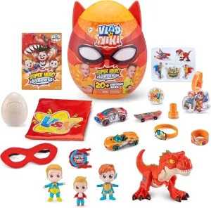 ZURU Vlad & Niki Superhero Surprise Egg Dino Attack with 20  Surprises , Red